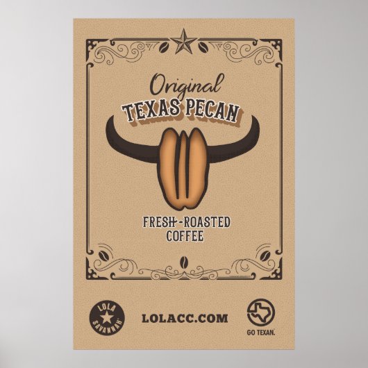 Poster Pecan Texas original (Devant)
