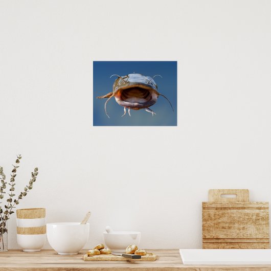 Poster Pêche à la bouche (Cuisine)