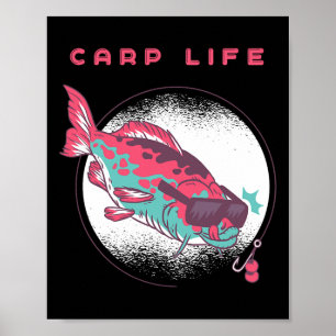 Poster Pêche à la carpe