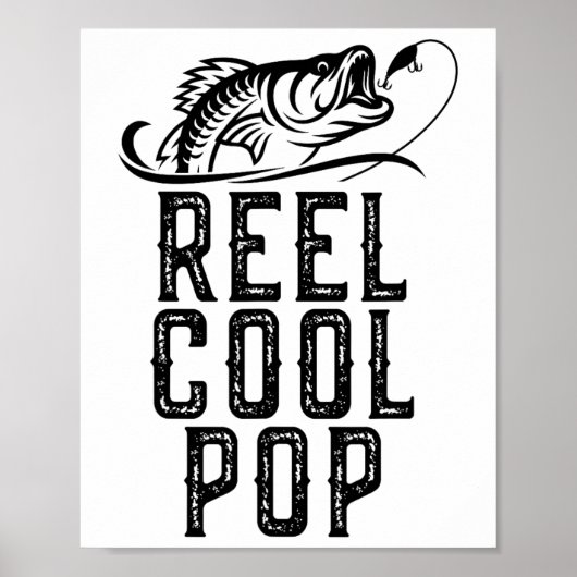 Poster Pêche à la mode drôle pêcheur rétro vraiment cool (Devant)