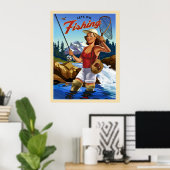 Poster Pêche à la mouche (Bureau à domicile)