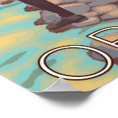 Poster Pêche à la mouche - Clackamas, Oregon (Coin)