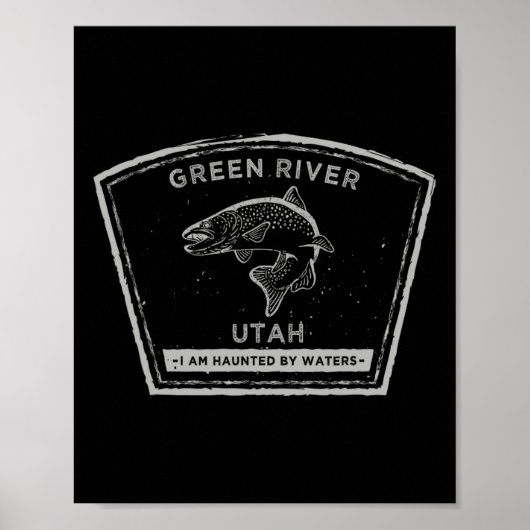 Poster Pêche à la mouche de la rivière verte Utah (Devant)