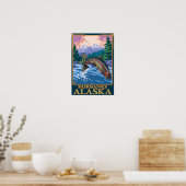 Poster Pêche à la mouche - Fairbanks, Alaska (Cuisine)