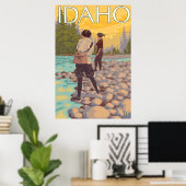 Poster Pêche à la mouche - Idaho (Bureau à domicile)