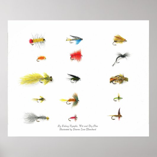 Poster Pêche à la mouche, Nymphes de pêche à la mouche, F (Devant)