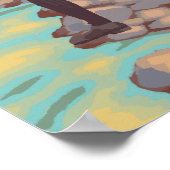 Poster Pêche à la mouche - Parc national de Yellowstone (Coin)