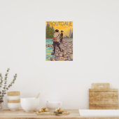 Poster Pêche à la mouche - Troutdale, Oregon (Cuisine)