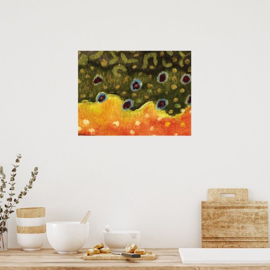 Poster Pêche à la truite (Cuisine)