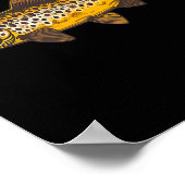 Poster Pêche À La Truite Brown Pêche À L'Extérieur Et Nat (Coin)