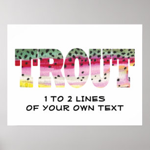 Poster Pêche à la truite Customisée