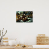 Poster Pêche à la truite de ruisseau - Un moment nuisible (Cuisine)