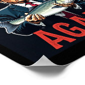 Poster Pêche à la truite Funny Trump Catch Poisson (Coin)