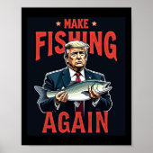 Poster Pêche à la truite Funny Trump Catch Poisson (Devant)