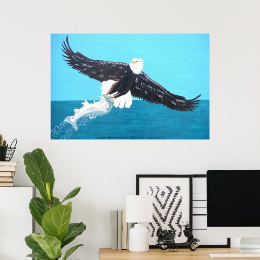 Poster Pêche à l'aigle (Bureau à domicile)