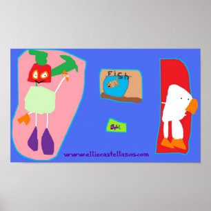 Poster pêche à l'oie, www.elliecastellanos.com