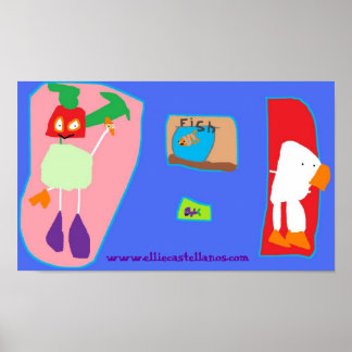 Poster pêche à l'oie, www.elliecastellanos.com