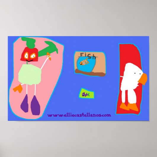 Poster pêche à l'oie, www.elliecastellanos.com (Devant)