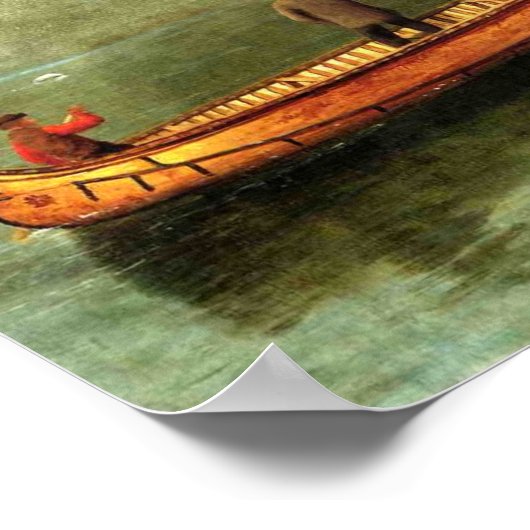 Poster Pêche à partir d'un canot (Coin)