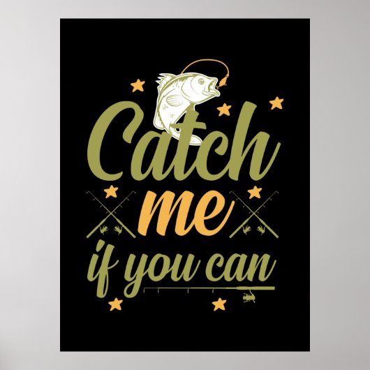 Poster Pêche Art Catch Me Si Vous Pouvez (Devant)