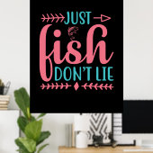 Poster Pêche Art Seulement Poisson (Bureau à domicile)