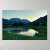 Poster Pêche au coucher du soleil (Devant)