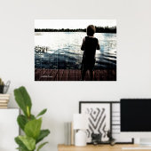 Poster Pêche Au Coucher Du Soleil (Bureau à domicile)