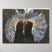 Poster Pêche au grand héron bleu (Devant)