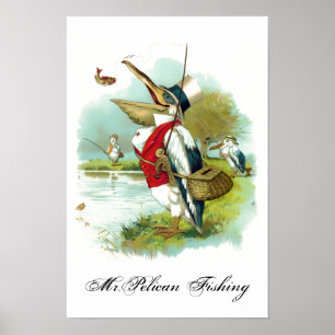 POSTER PÊCHE AU HÉRON