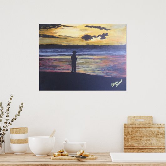 Poster Pêche au lac (Cuisine)