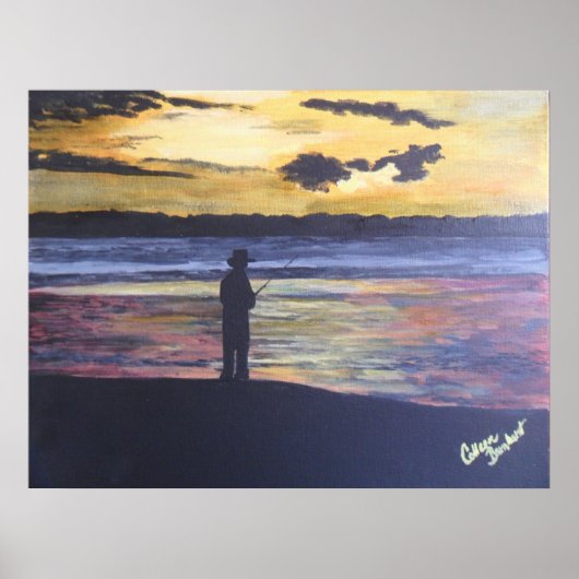 Poster Pêche au lac (Devant)