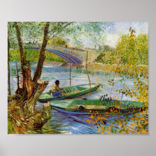 Poster Pêche au printemps, Van Gogh Art