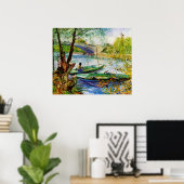 Poster Pêche au printemps Vincent van Gogh (Bureau à domicile)