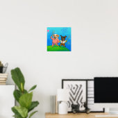 Poster "Pêche aux méduses" (Bureau à domicile)