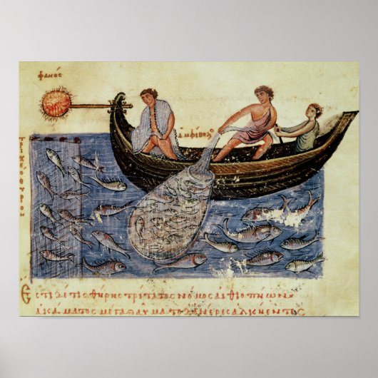 Poster Pêche avec filet (Devant)