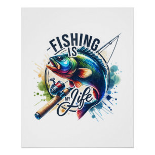 Poster Pêche-Cadeaux Fisher Est Ma Vie