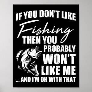 Poster Pêche Chasse De Poisson Dit Sarcastique Funny Fish