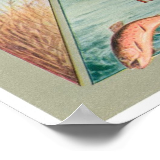 Poster Pêche chasse North Western Travel Ad Imprimer Post (Coin)