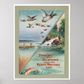 Poster Pêche chasse North Western Travel Ad Imprimer Post (Devant)