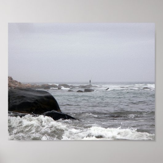 Poster Pêche dans le marais (Devant)