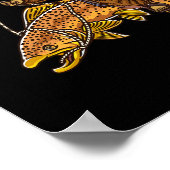 Poster Pêche de la truite Brown Pêche de la truite Bigfoo (Coin)