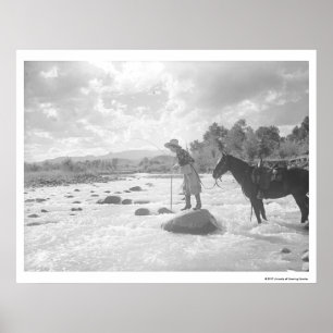 Poster Pêche de mouche de Frances Phelps Belden en