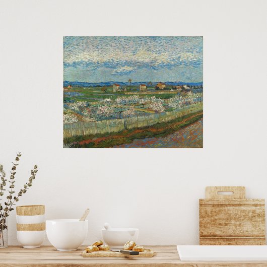 Poster Pêche en fleurs par Van Gogh (Cuisine)