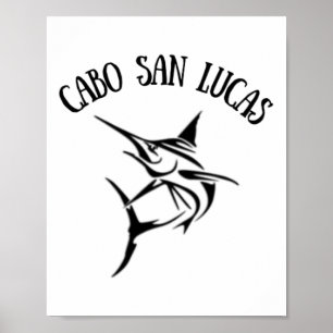 Poster Pêche en haute mer à Cabo San Lucas Marlin sautant