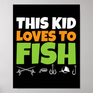Poster Pêche Enfants I Cet Enfant Aime Pêcher I Pêche Lo