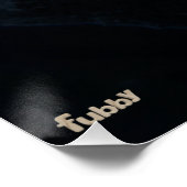 Poster Pêche Fubby sur une pierre. (Coin)