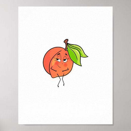 Poster Pêche, joues douces, thème fruit (Devant)