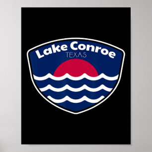 Poster Pêche Lac Conroe Texas