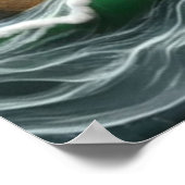 Poster Pêche Lune Sous La Falaise (Coin)