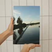 Poster Pêche par lac à Dusk Small